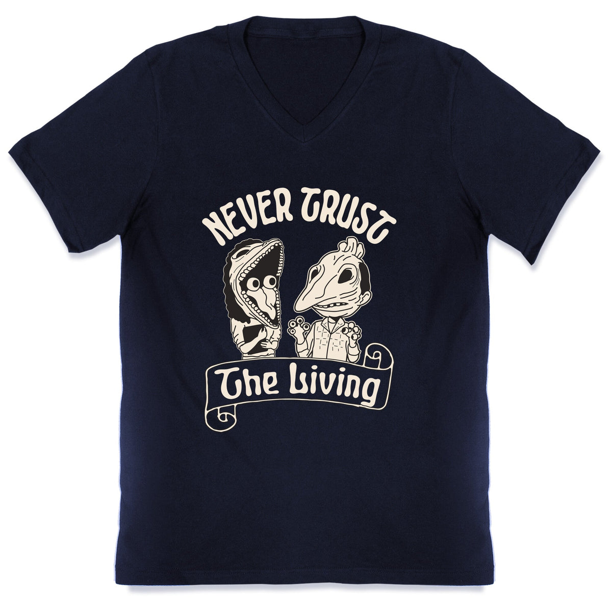 Beetlejuice Never Trust The Living V-Neck Unisex