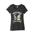 Beetlejuice Never Trust The Living Womens Triblend Tee Unisex