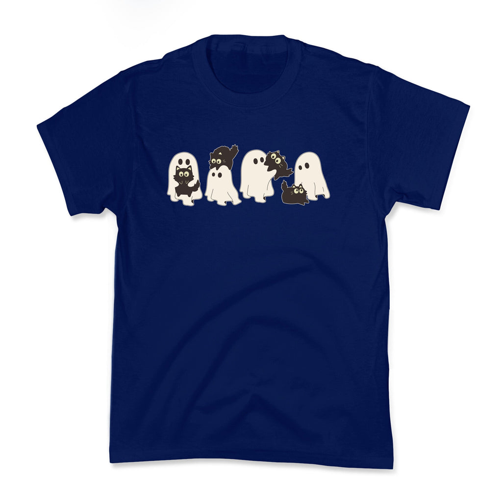 Cute Ghost Cats Kids Tee Unisex