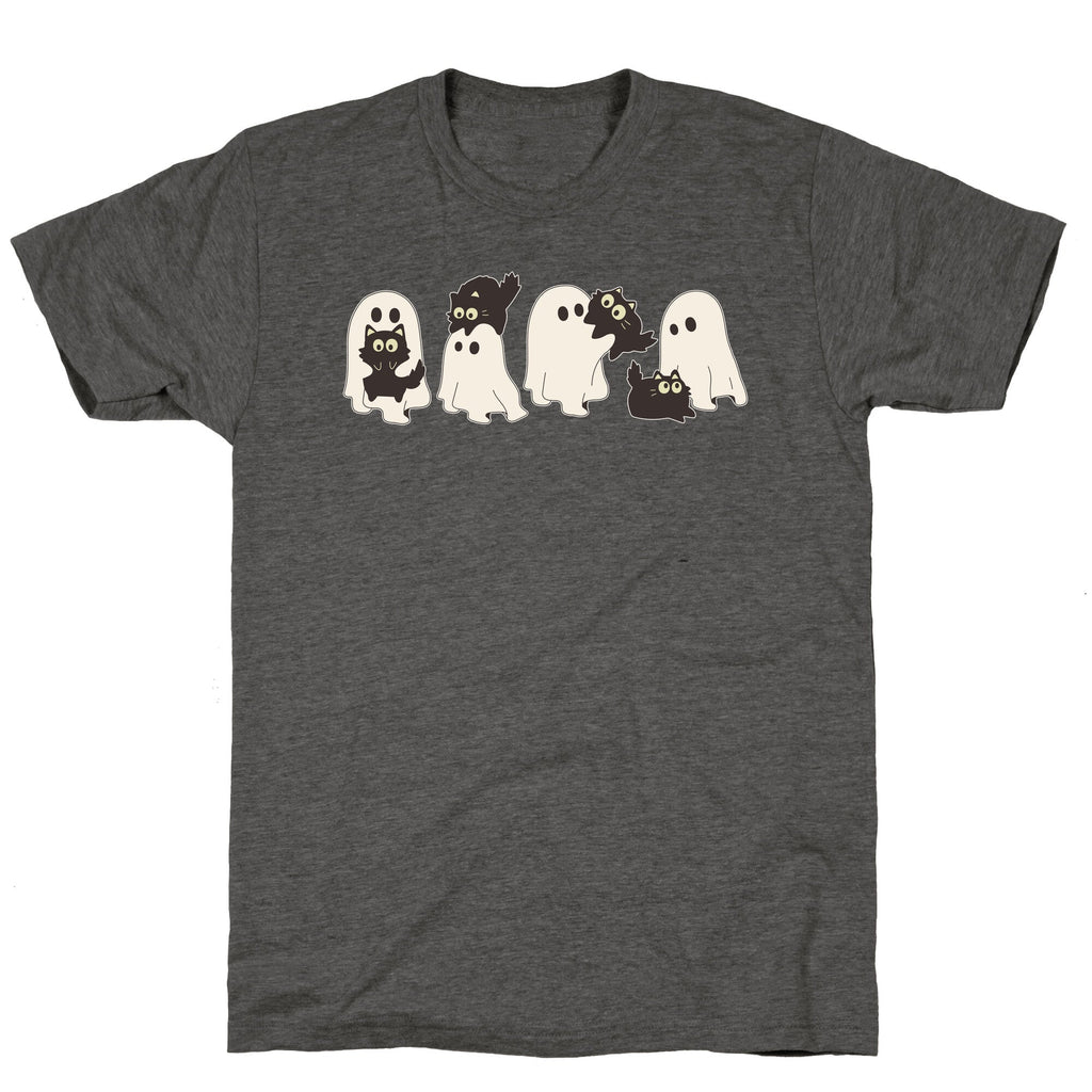 Cute Ghost Cats Unisex Triblend Tee Unisex