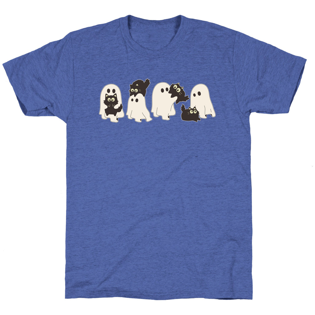 Cute Ghost Cats Unisex Triblend Tee Unisex