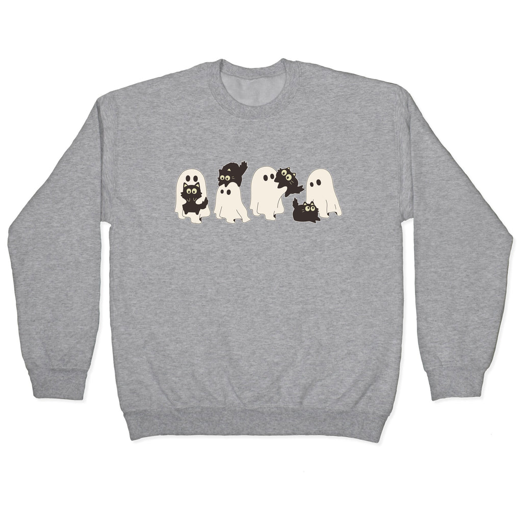 Cute Ghost Cats Crewneck Unisex