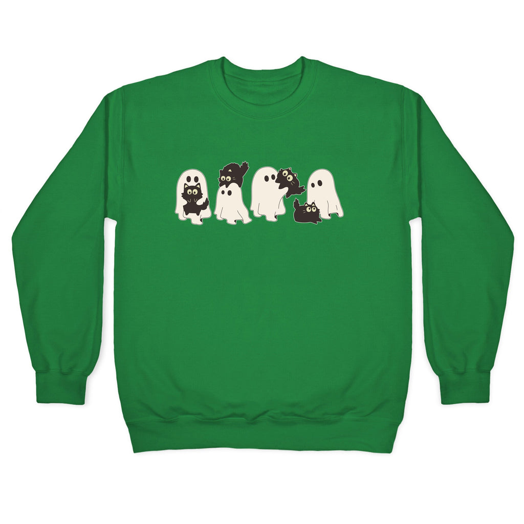 Cute Ghost Cats Crewneck Unisex