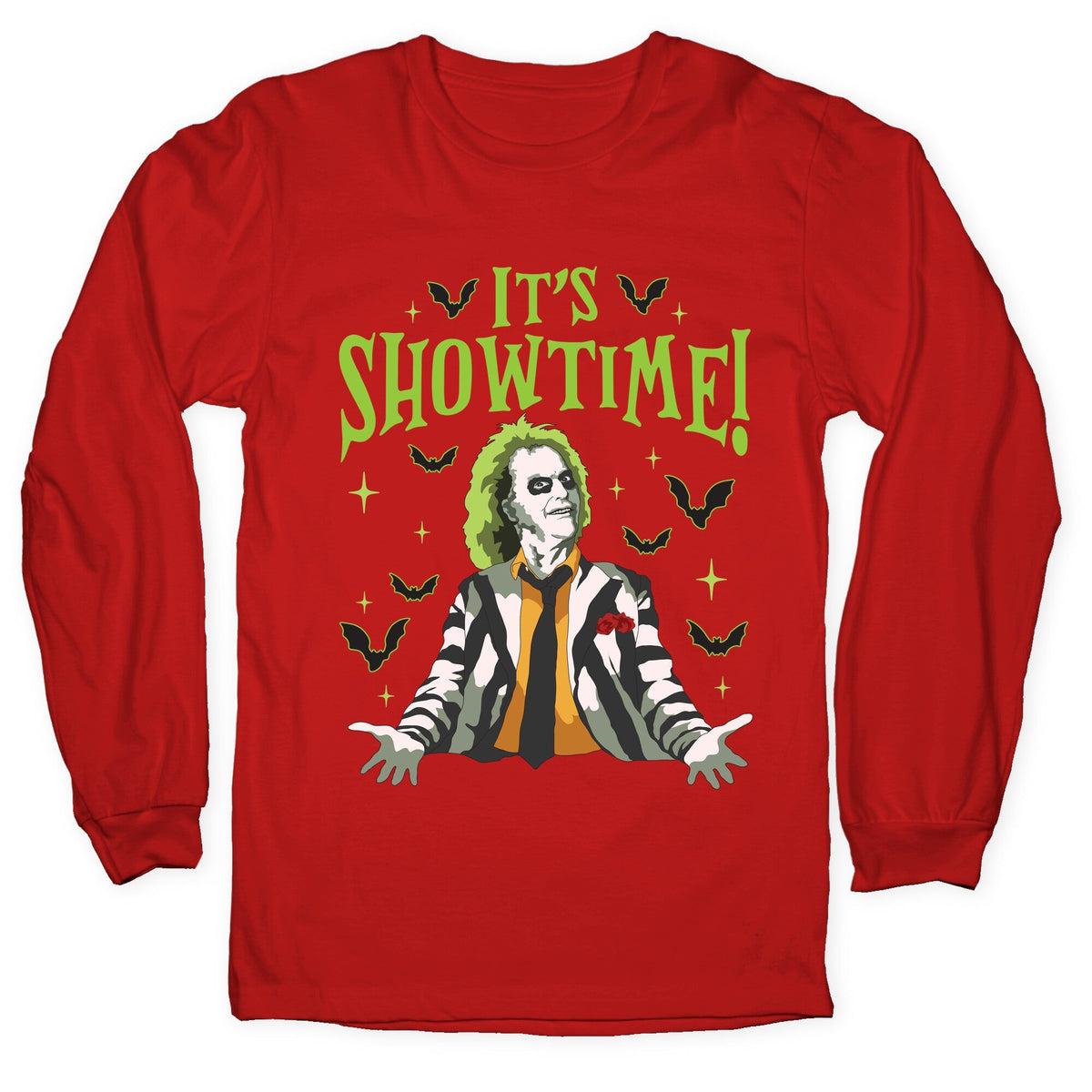 Beetlejuice Its Showtime Longsleeve Tee Unisex