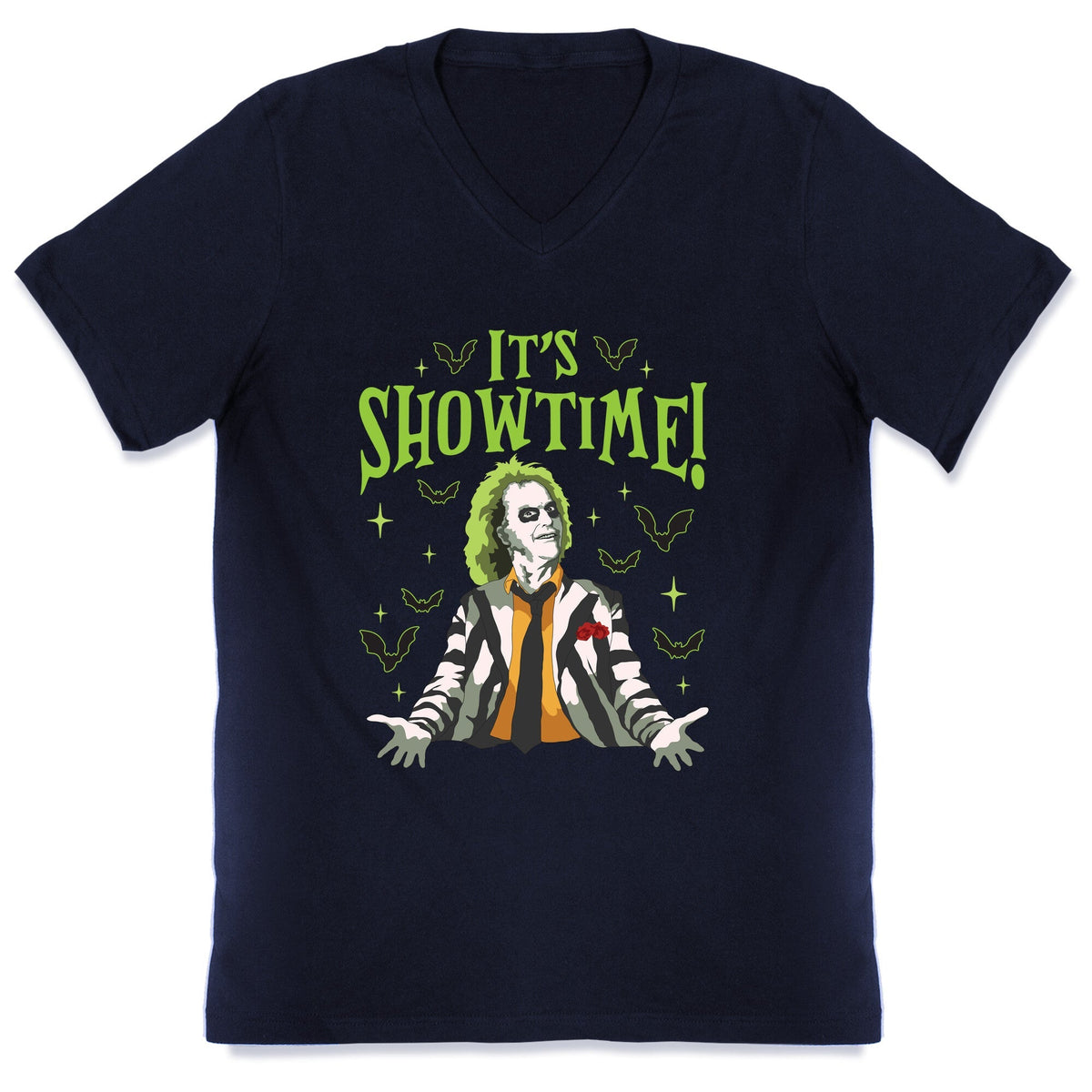 Beetlejuice Its Showtime V-Neck Unisex