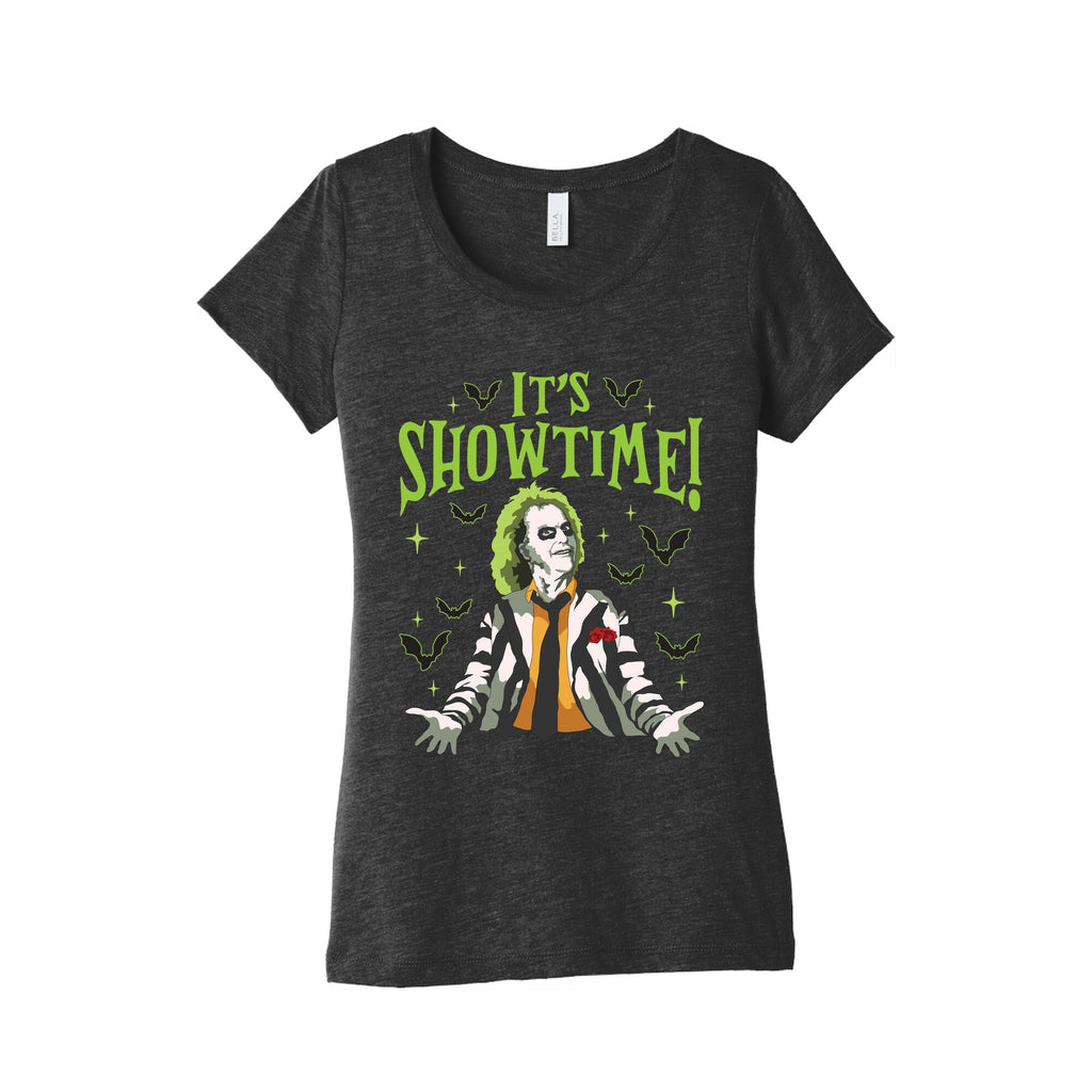 Beetlejuice Its Showtime Womens Triblend Tee Unisex