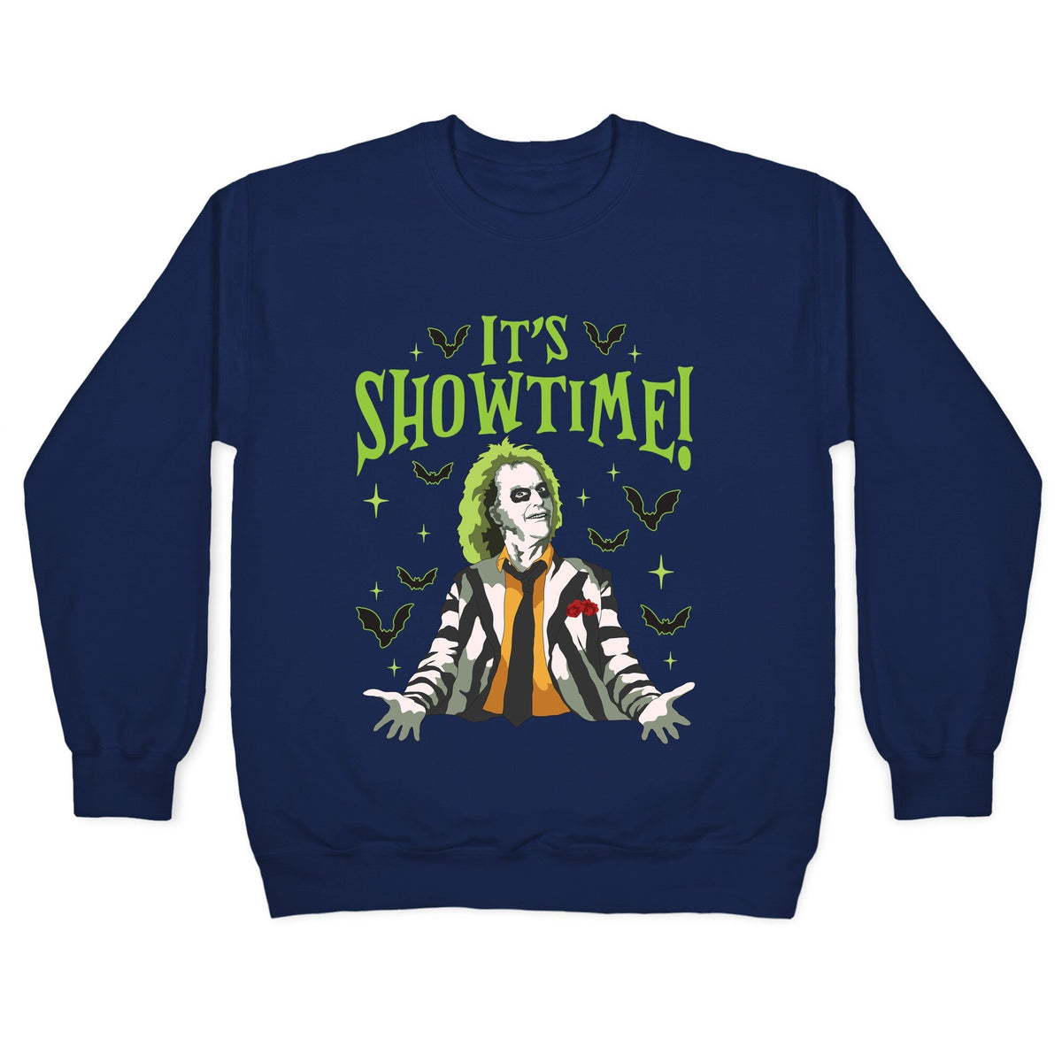 Beetlejuice Its Showtime Crewneck Unisex