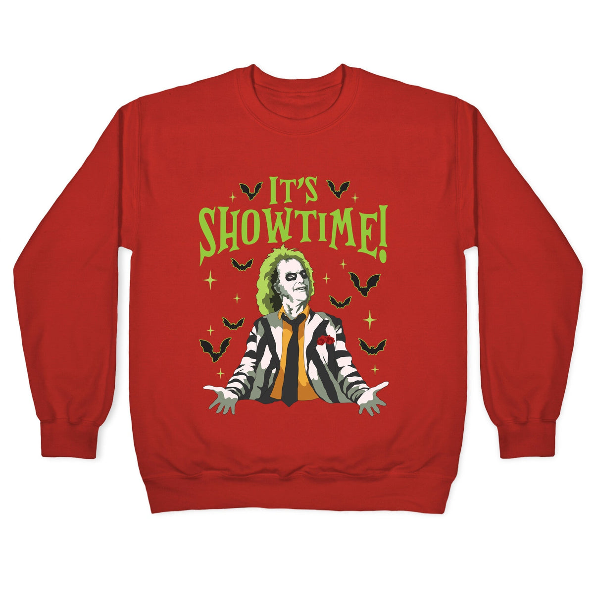 Beetlejuice Its Showtime Crewneck Unisex