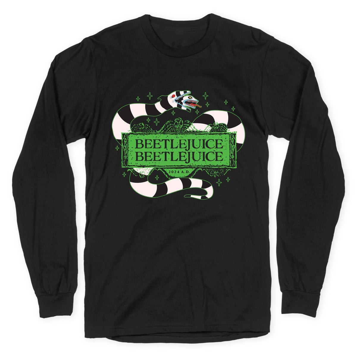 Beetlejuice Beetlejuice 2024 AD Longsleeve Tee Unisex