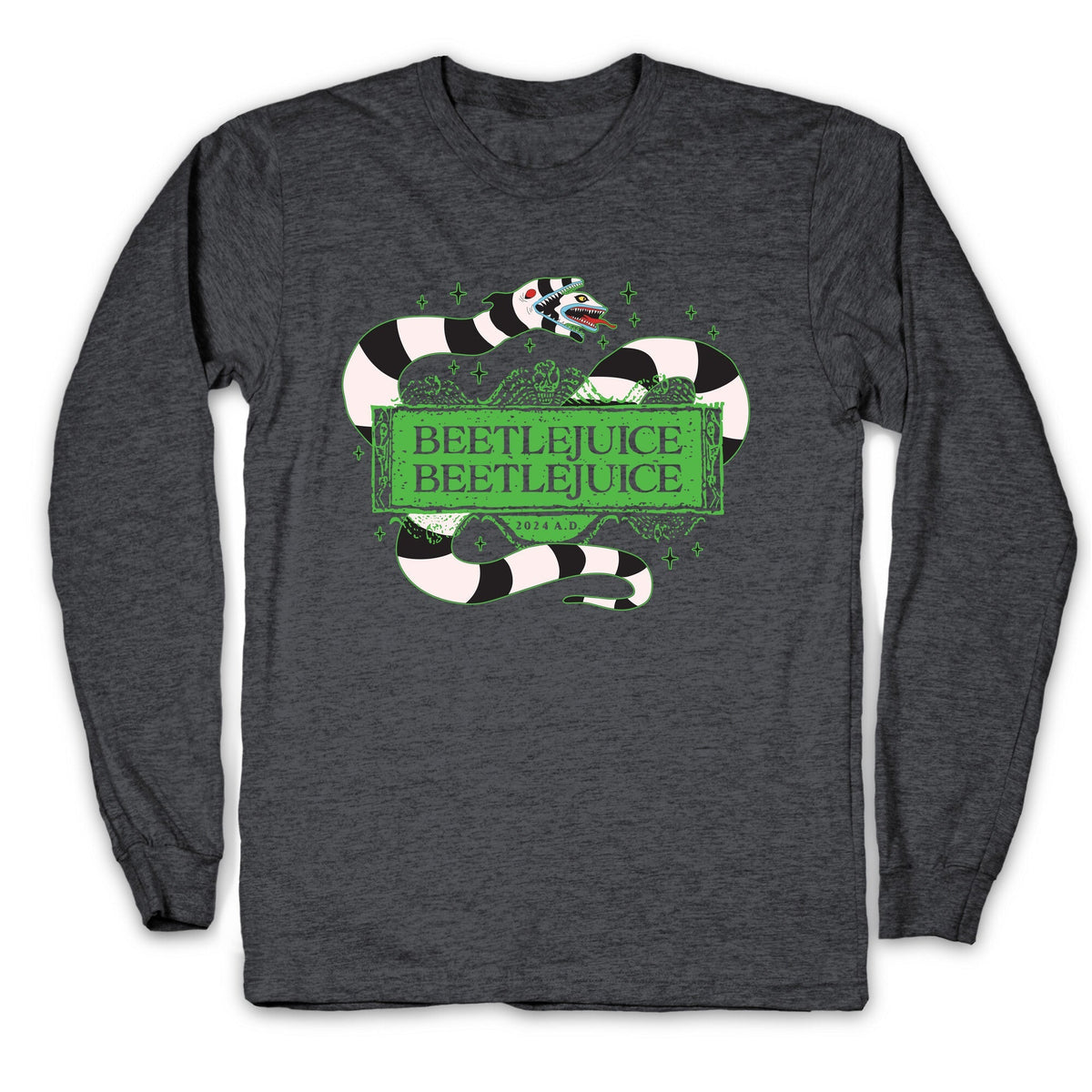 Beetlejuice Beetlejuice 2024 AD Longsleeve Tee Unisex