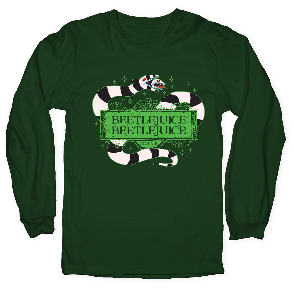 Beetlejuice Beetlejuice 2024 AD Longsleeve Tee Unisex