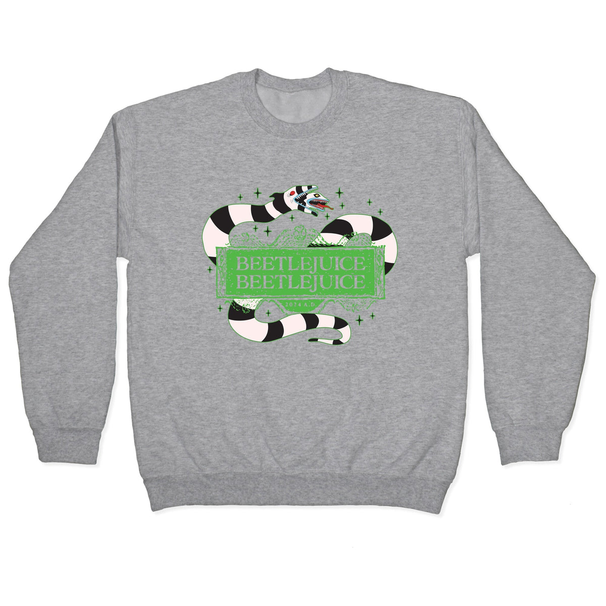 Beetlejuice Beetlejuice 2024 AD Crewneck Unisex