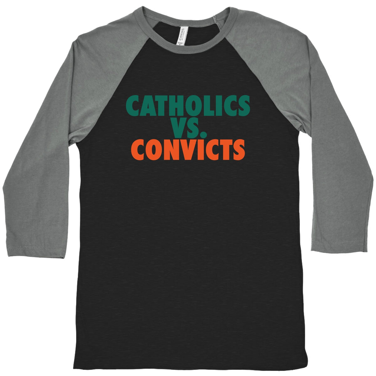 Catholics vs. Convicts Baseball Tee Unisex