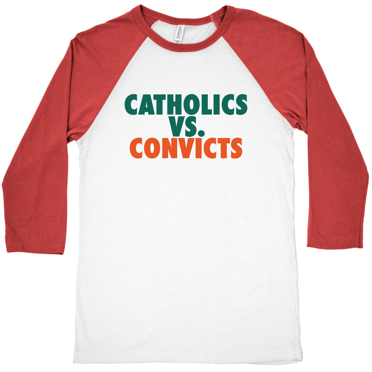 Catholics vs. Convicts Baseball Tee Unisex