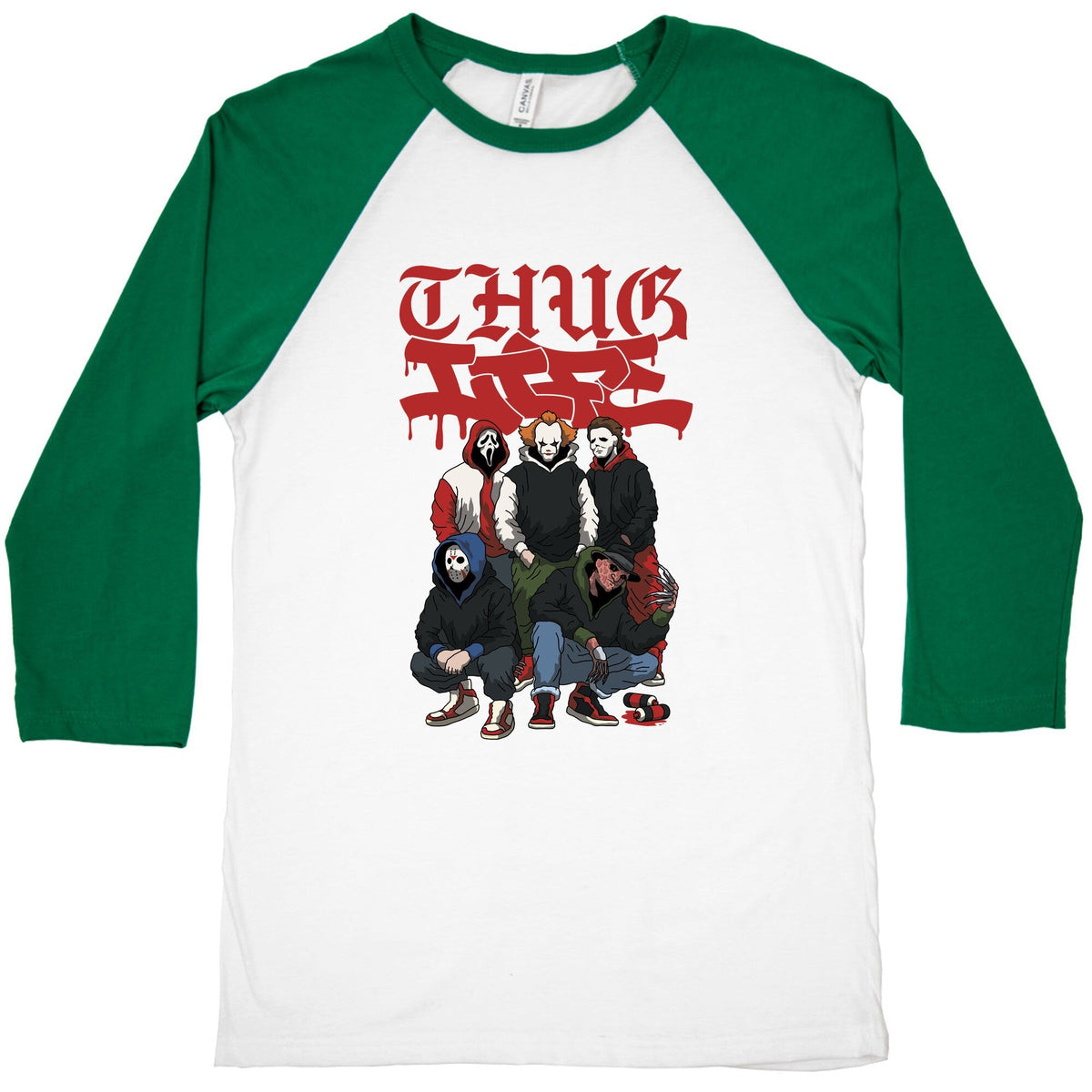 Thug Life Halloween Baseball Tee Unisex
