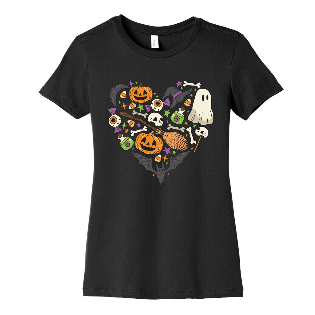 Halloween Heart Womens Cotton Tee Unisex