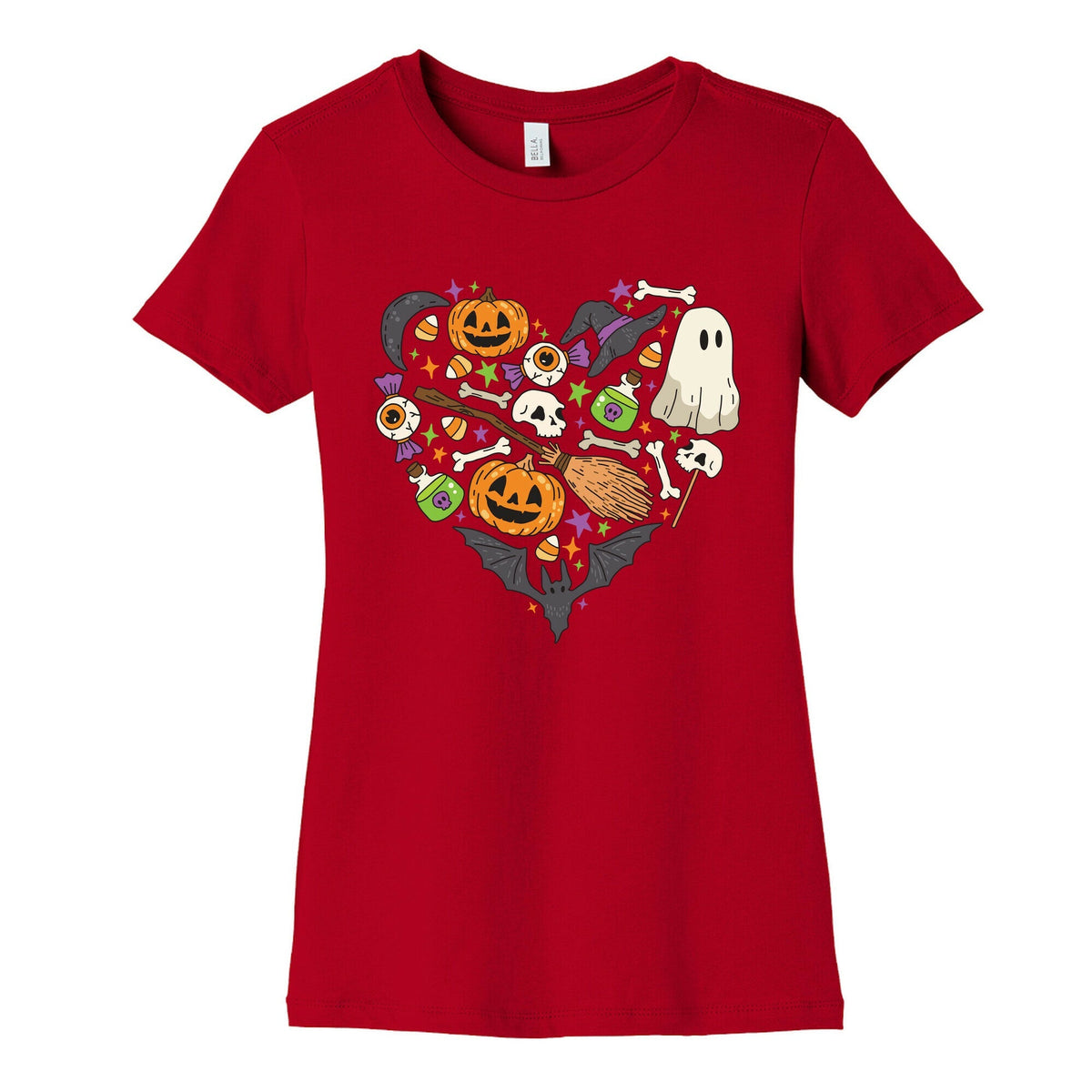 Halloween Heart Womens Cotton Tee Unisex