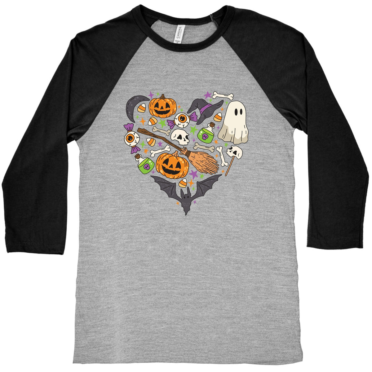 Halloween Heart Baseball Tee Unisex
