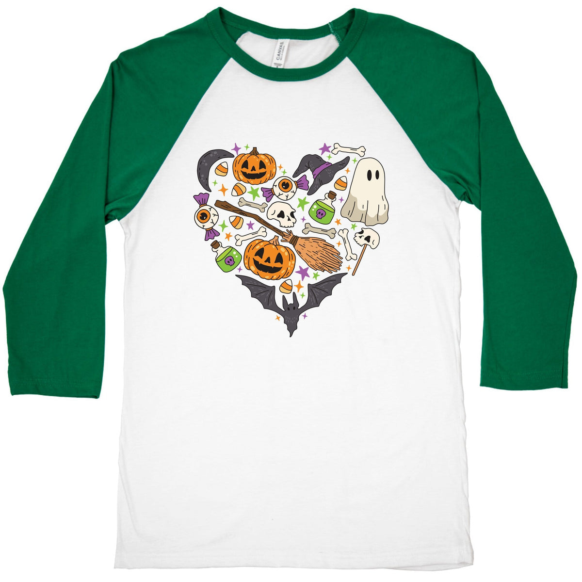 Halloween Heart Baseball Tee Unisex