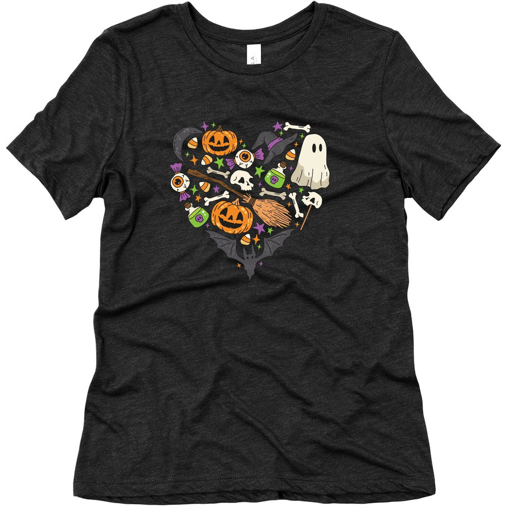 Halloween Heart Womens Triblend Tee Unisex