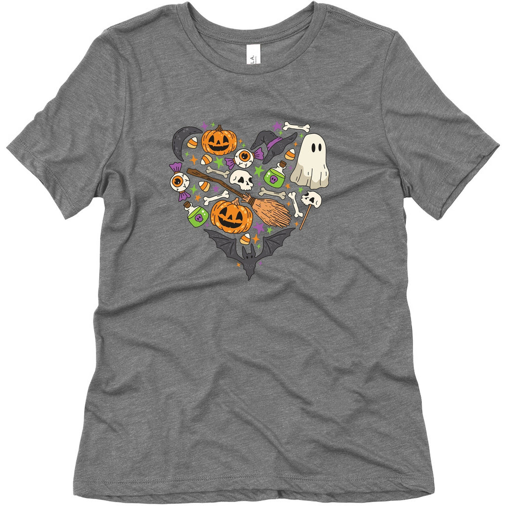 Halloween Heart Womens Triblend Tee Unisex
