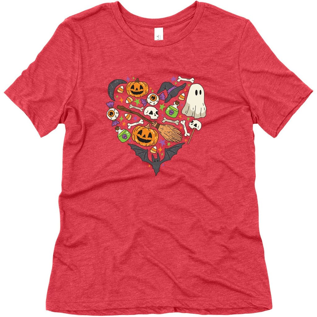 Halloween Heart Womens Triblend Tee Unisex