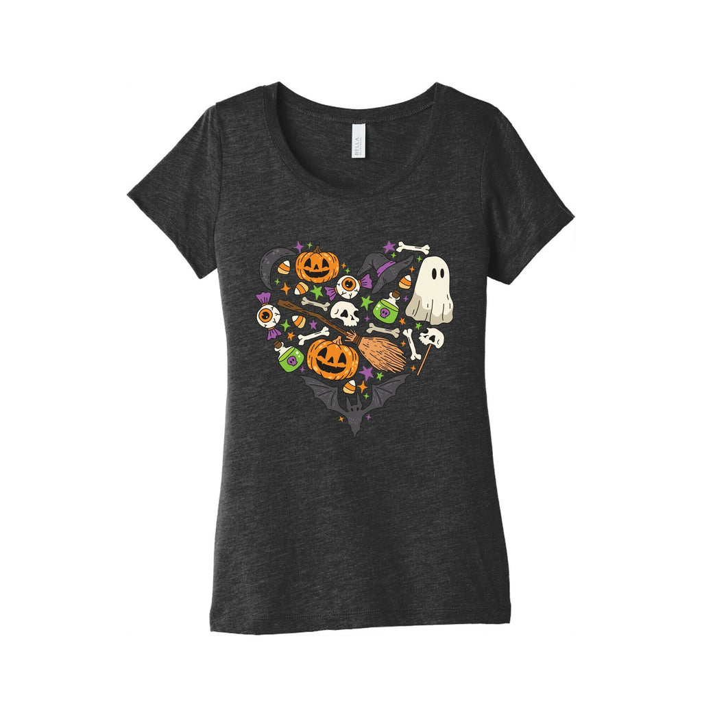 Halloween Heart Womens Triblend Tee Unisex