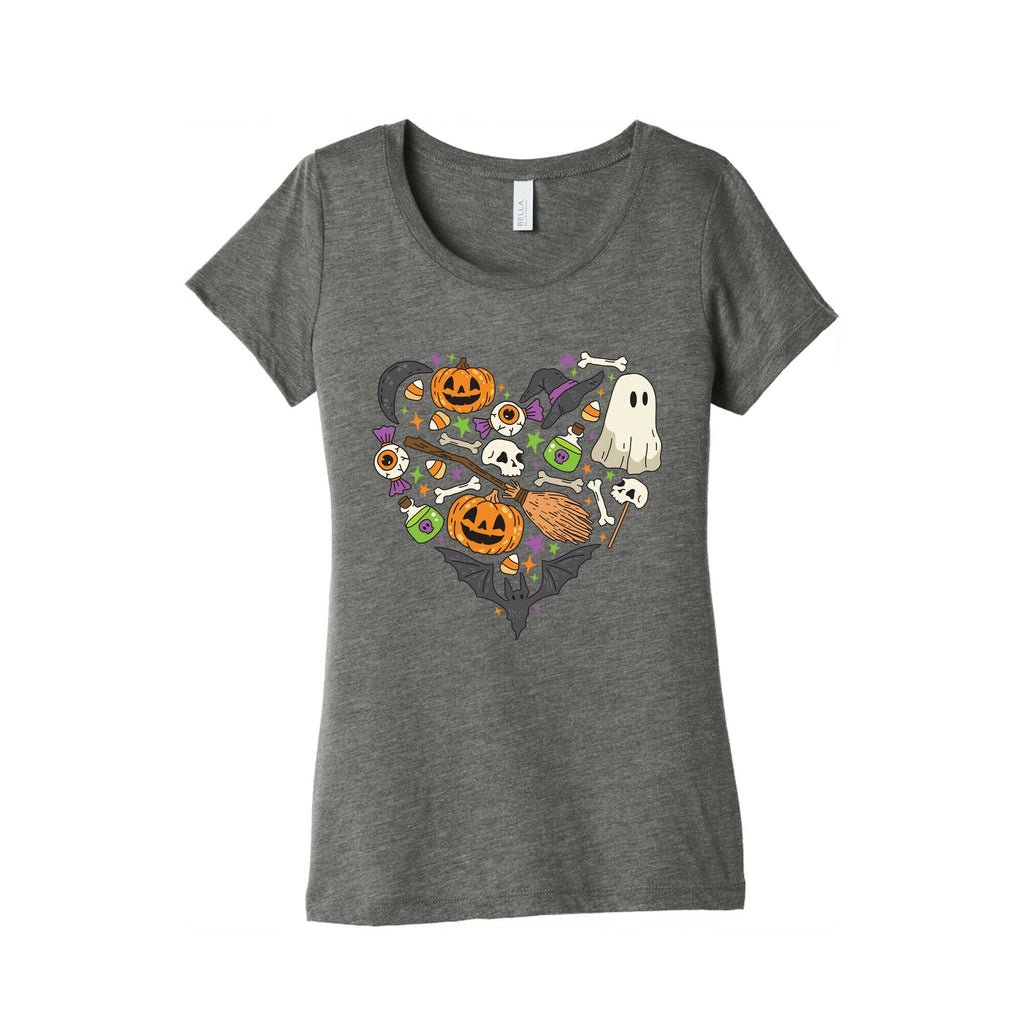 Halloween Heart Womens Triblend Tee Unisex