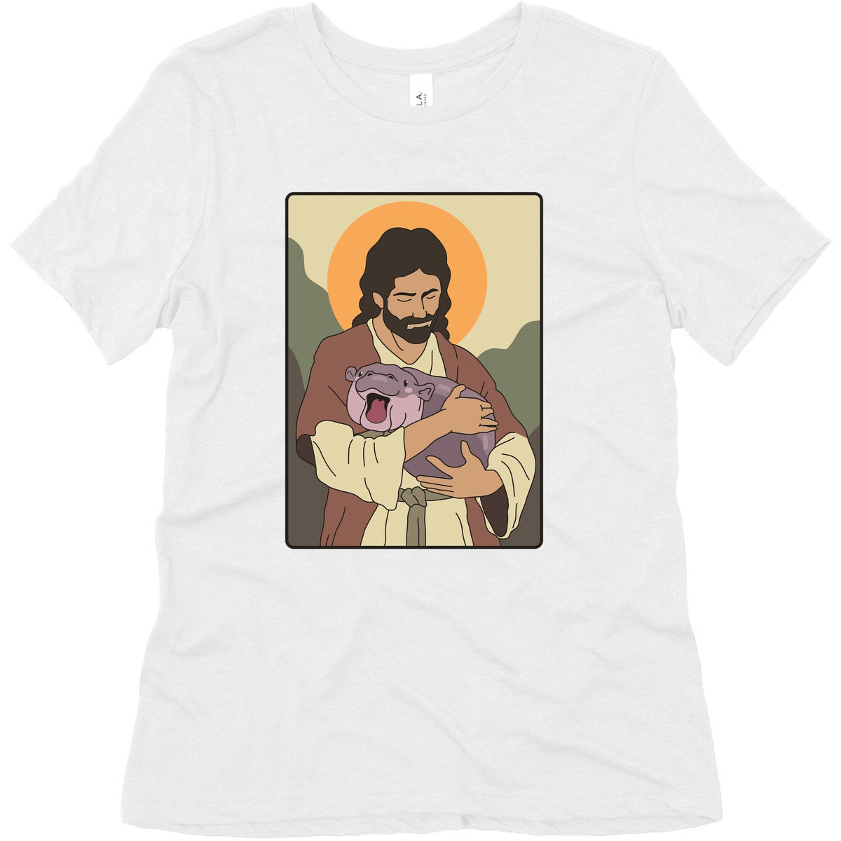Moo Deng Jesus Womens Triblend Tee Unisex