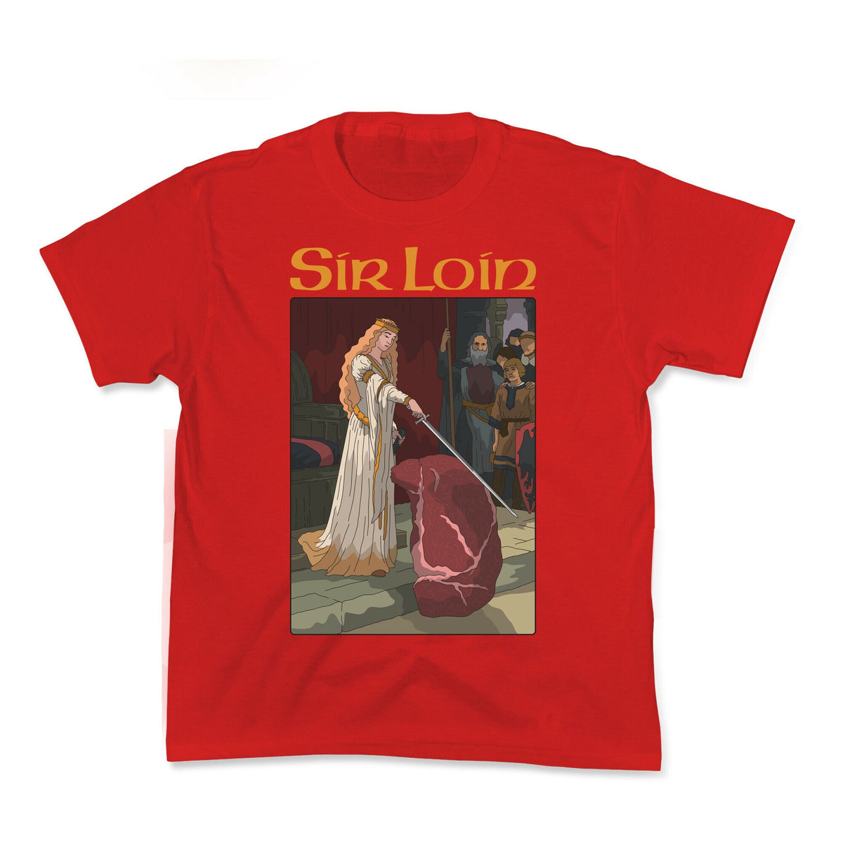 Sir Loin Steak Meme Cartoon Kids Tee Unisex