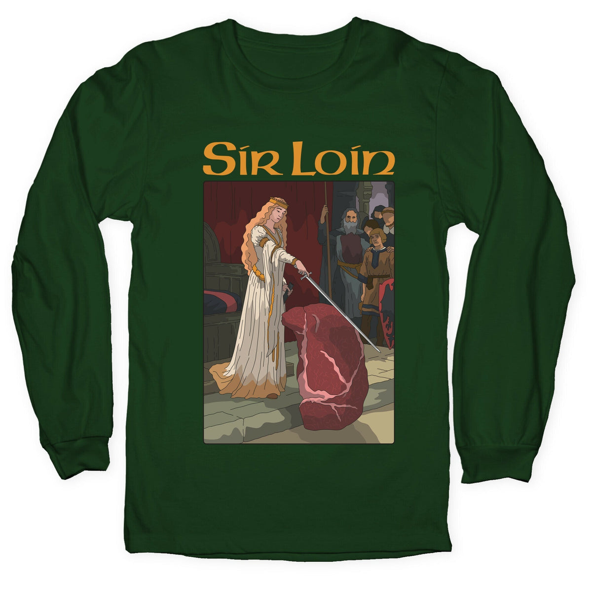 Sir Loin Steak Meme Cartoon Longsleeve Tee Unisex