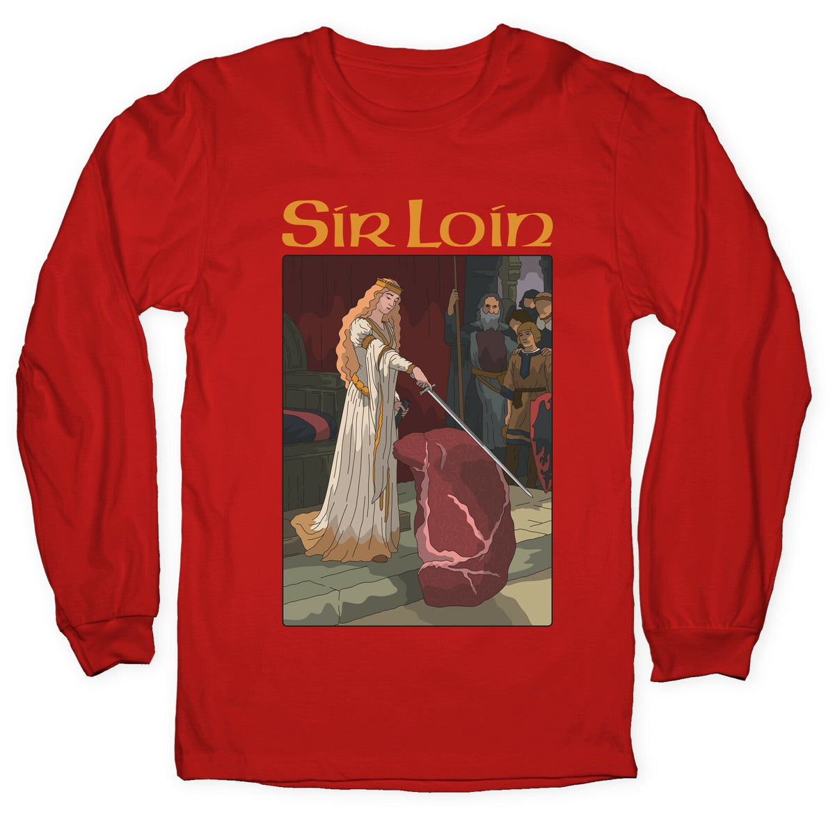 Sir Loin Steak Meme Cartoon Longsleeve Tee Unisex