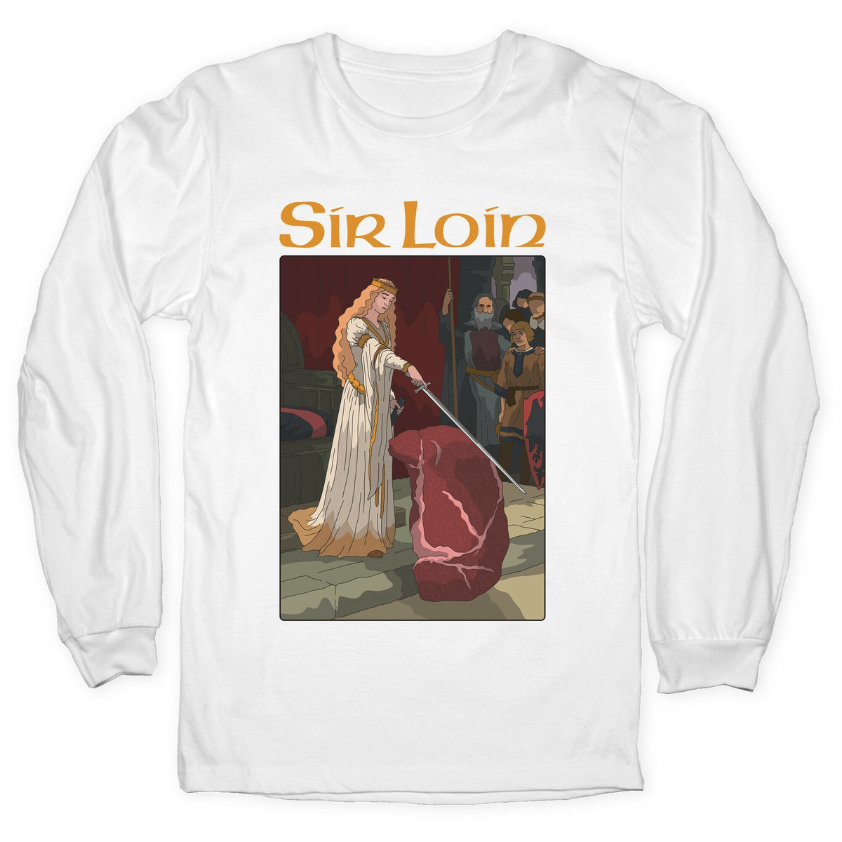 Sir Loin Steak Meme Cartoon Longsleeve Tee Unisex