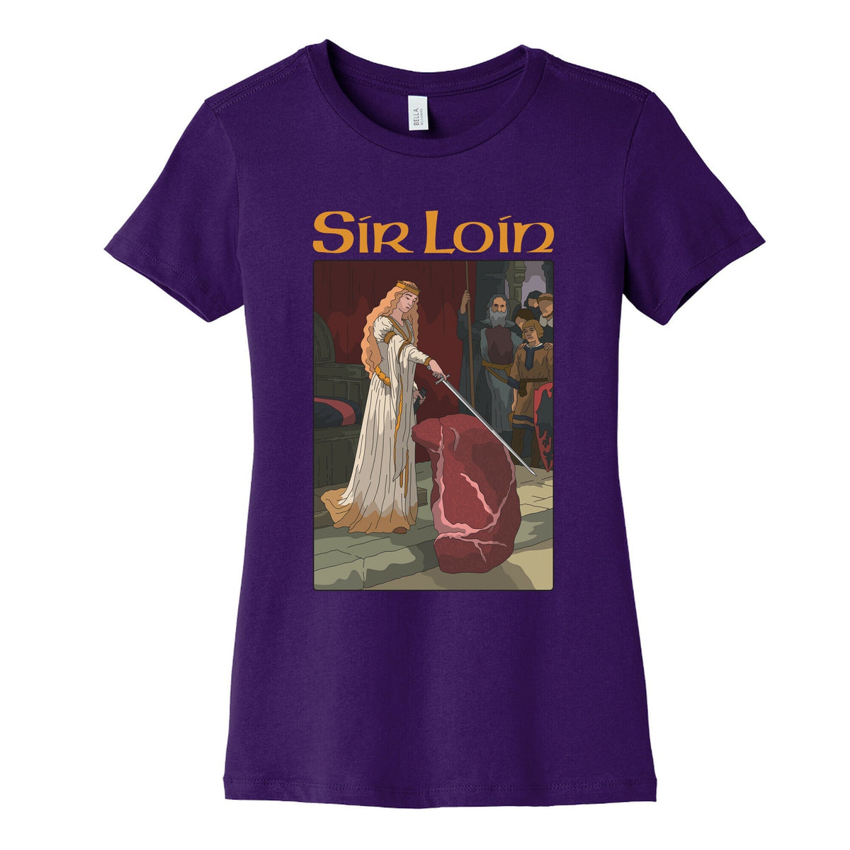 Sir Loin Steak Meme Cartoon Womens Cotton Tee Unisex