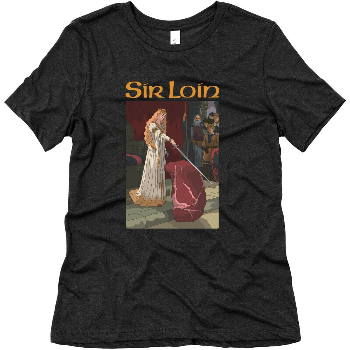 Sir Loin Steak Meme Cartoon Womens Triblend Tee Unisex