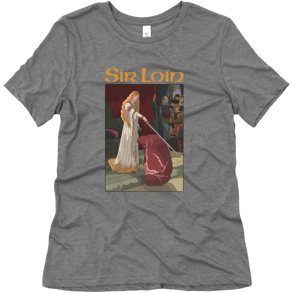 Sir Loin Steak Meme Cartoon Womens Triblend Tee Unisex