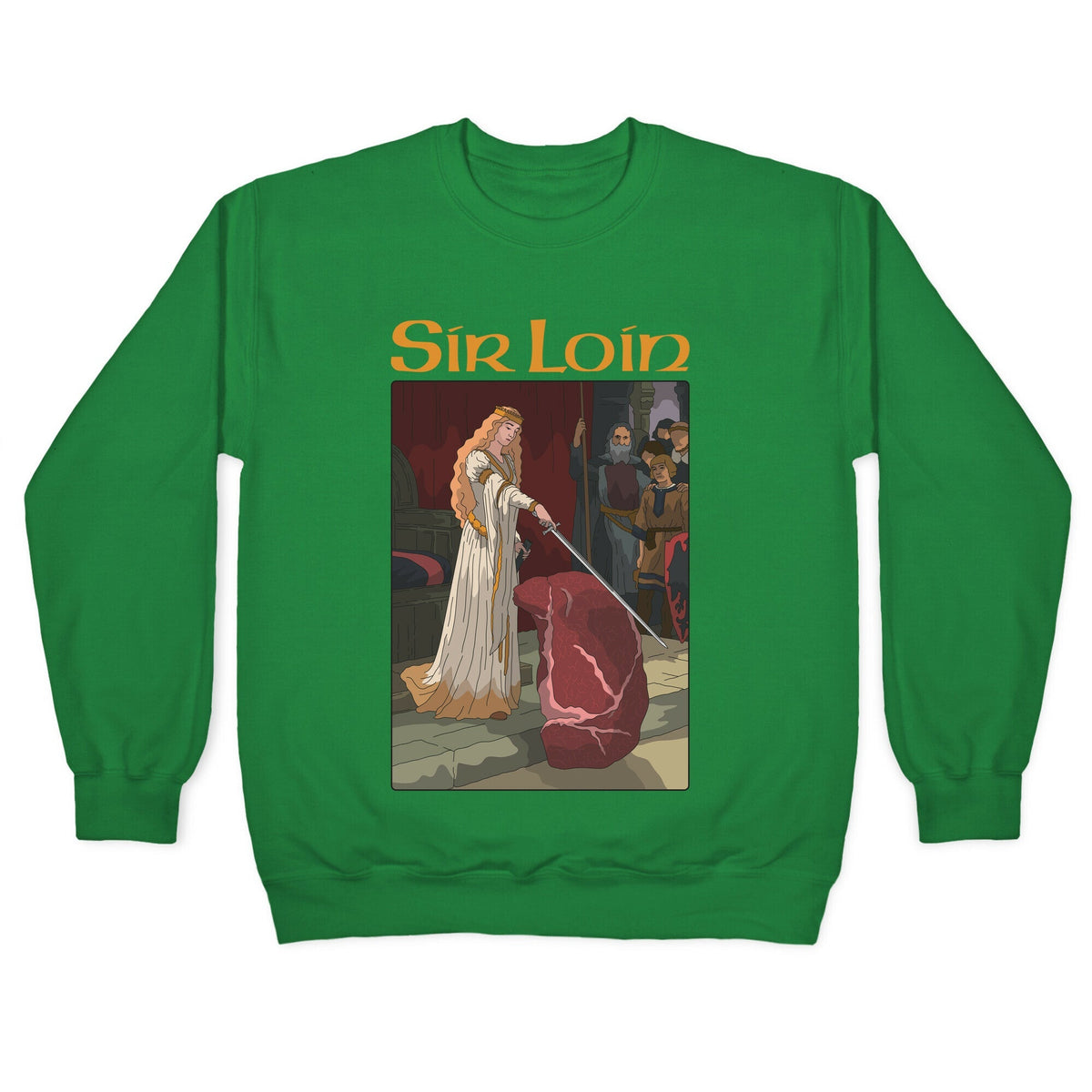Sir Loin Steak Meme Cartoon Crewneck Unisex