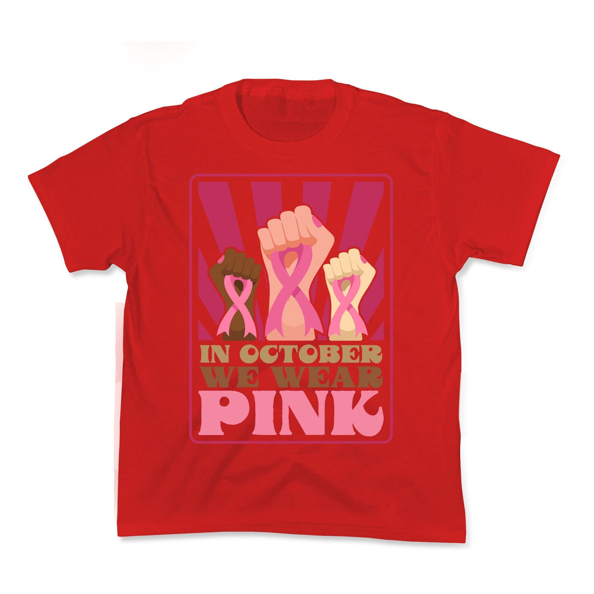 In October We Wear Pink Kids Tee Unisex
