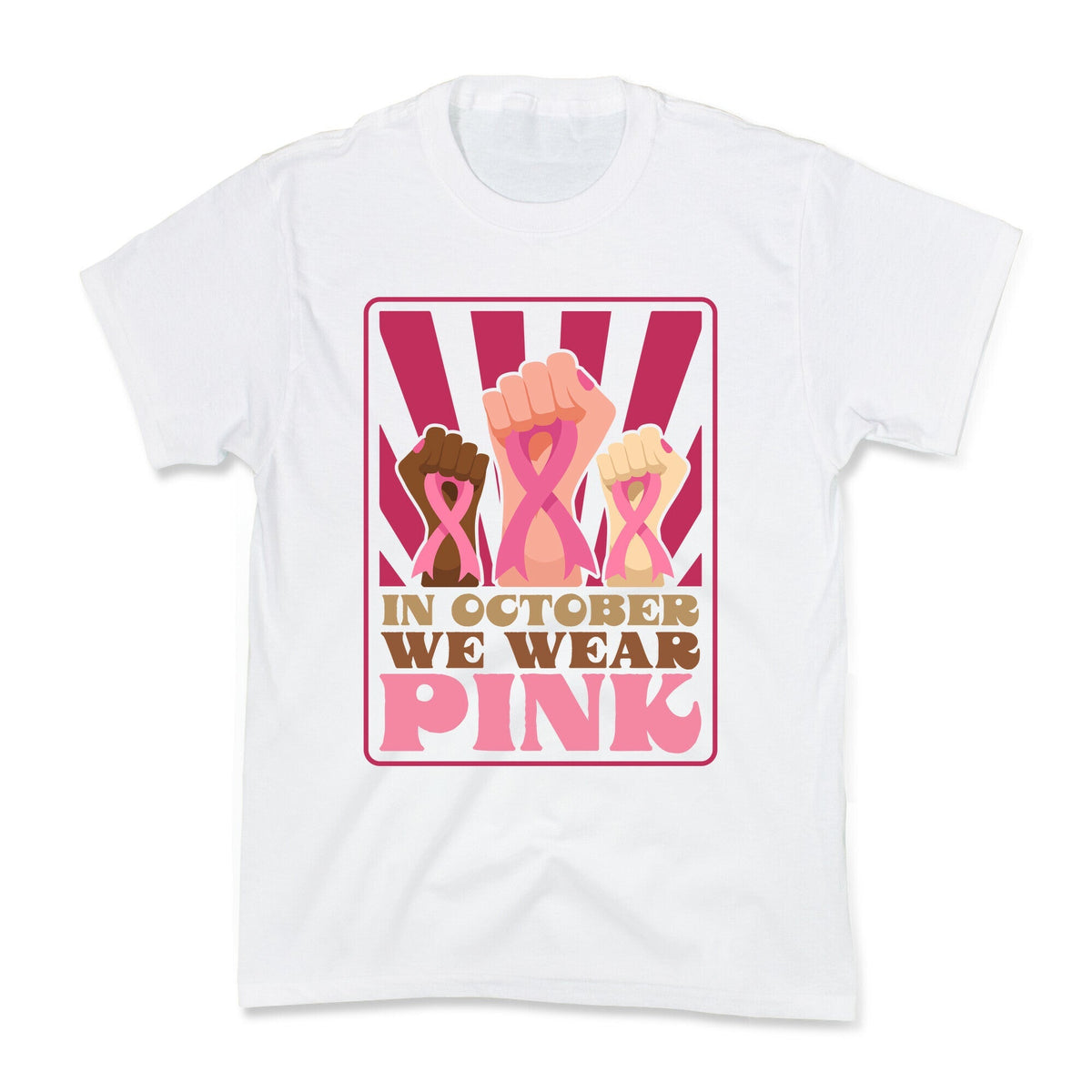 In October We Wear Pink Kids Tee Unisex
