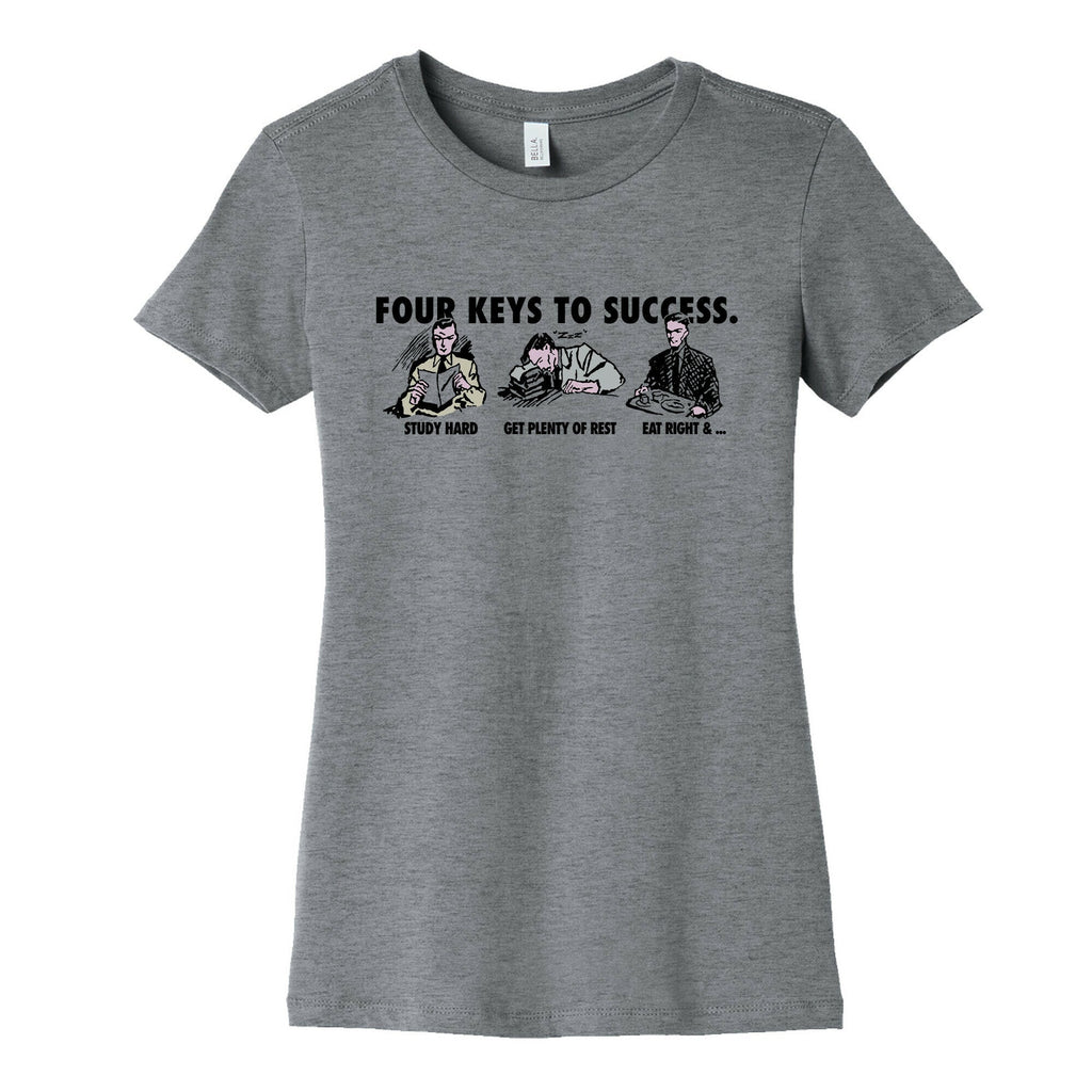 Four Keys to Success Womens Cotton Tee Unisex