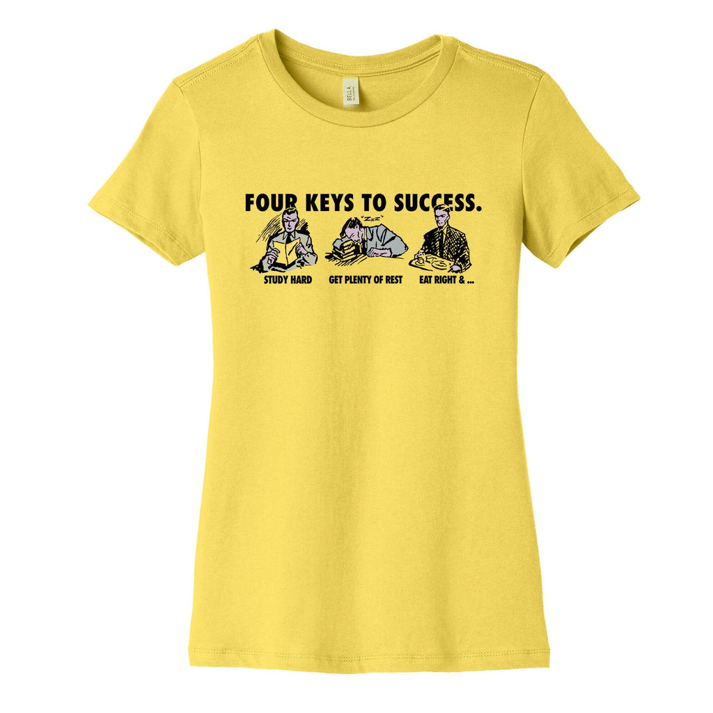 Four Keys to Success Womens Cotton Tee Unisex
