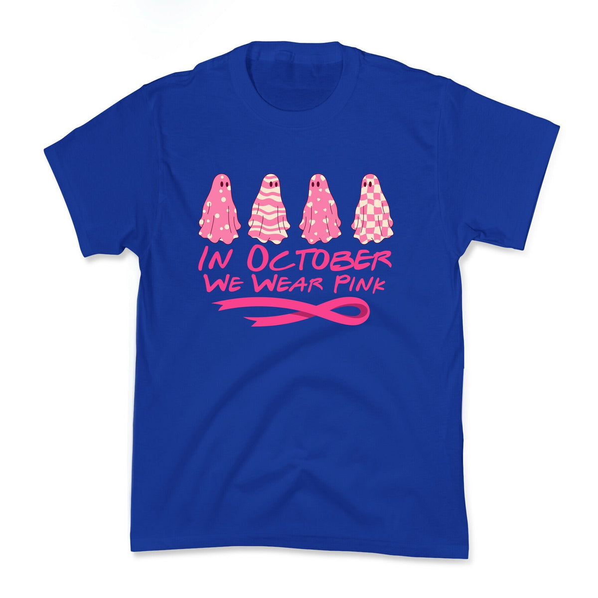 Ghost October Breast Cancer Awareness Kids Tee Unisex
