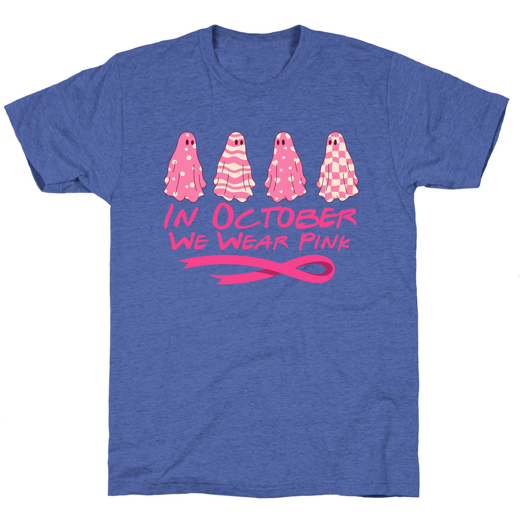 Ghost October Breast Cancer Awareness Unisex Triblend Tee Unisex