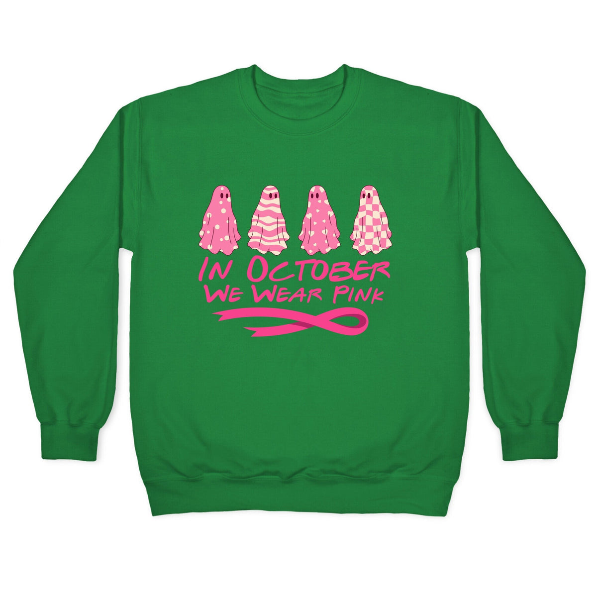 Ghost October Breast Cancer Awareness Crewneck Unisex