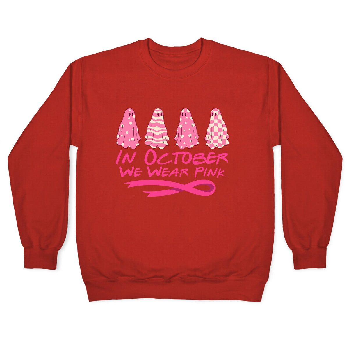 Ghost October Breast Cancer Awareness Crewneck Unisex
