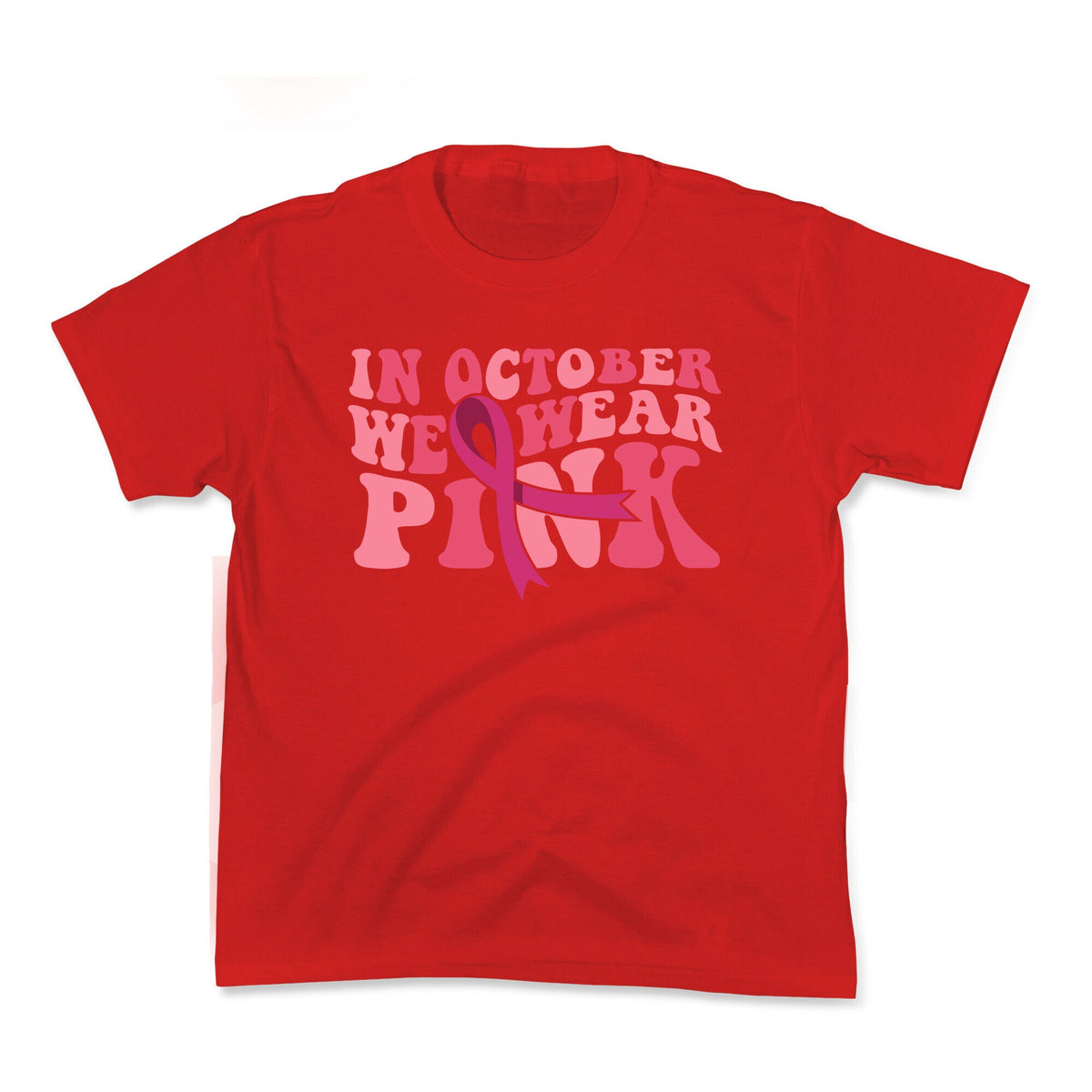 Pink Ribbon Breast Cancer Awareness Kids Tee Unisex