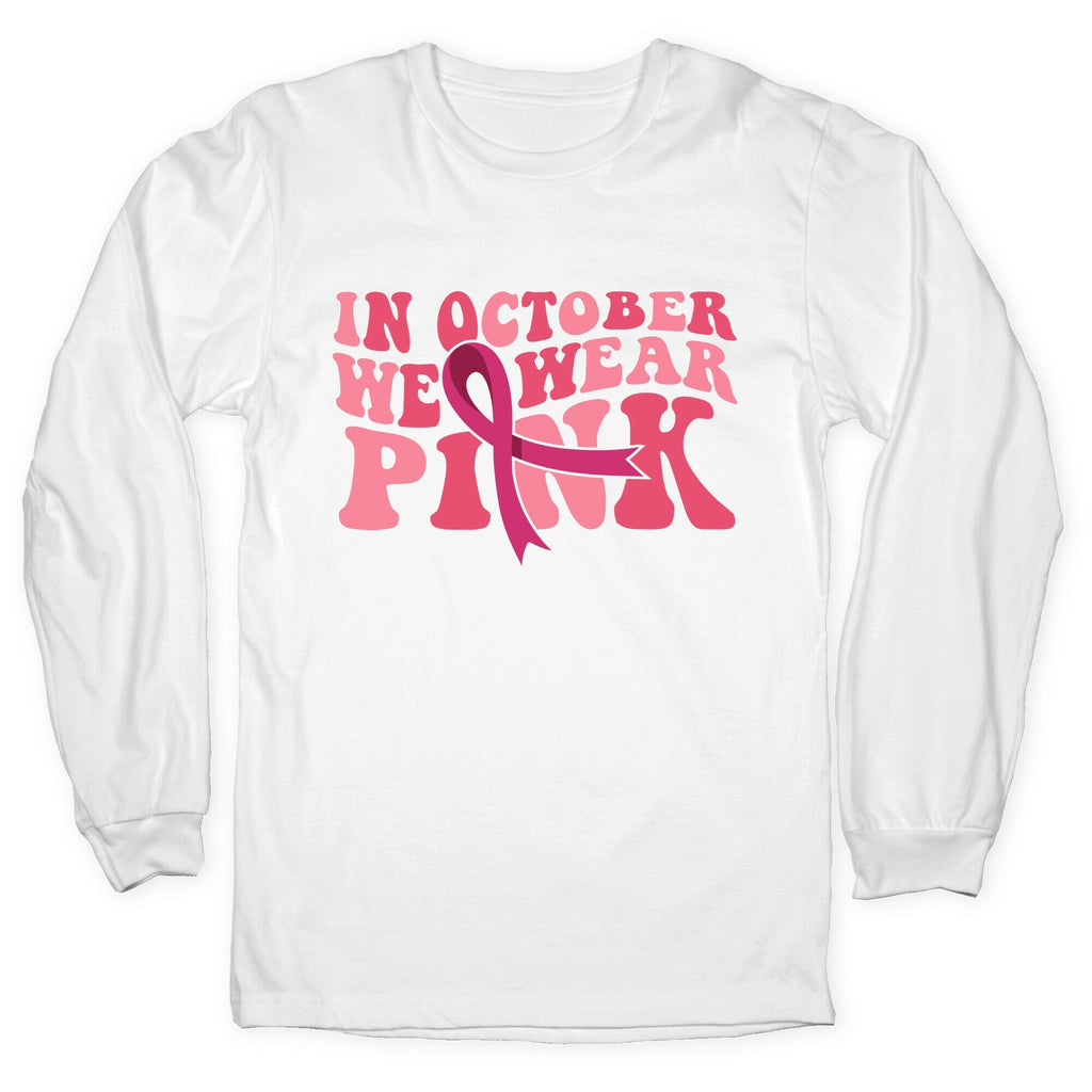 Pink Ribbon Breast Cancer Awareness Longsleeve Tee Unisex