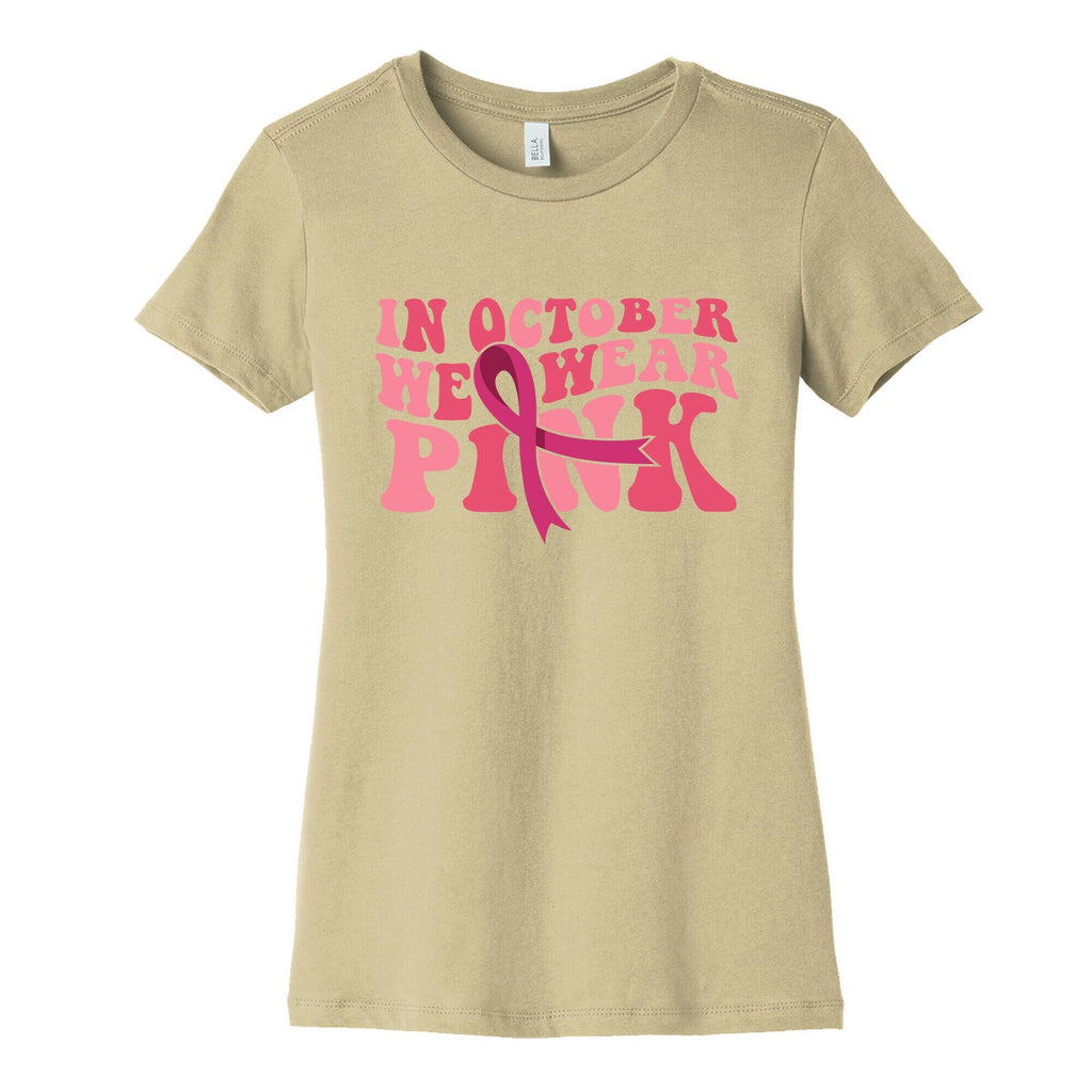 Pink Ribbon Breast Cancer Awareness Womens Cotton Tee Unisex