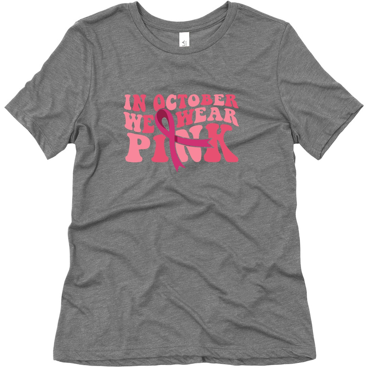 Pink Ribbon Breast Cancer Awareness Womens Triblend Tee Unisex