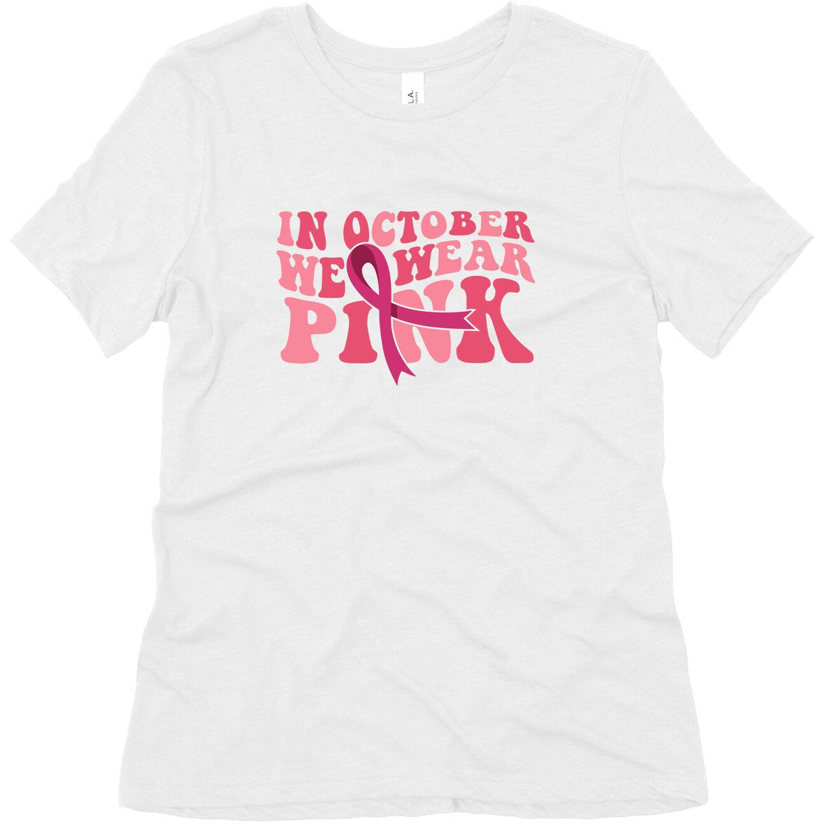 Pink Ribbon Breast Cancer Awareness Womens Triblend Tee Unisex
